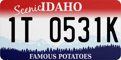 ID license plate 1T0531K