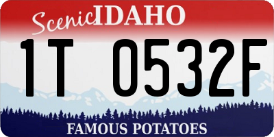ID license plate 1T0532F
