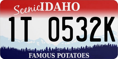 ID license plate 1T0532K
