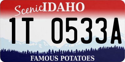 ID license plate 1T0533A