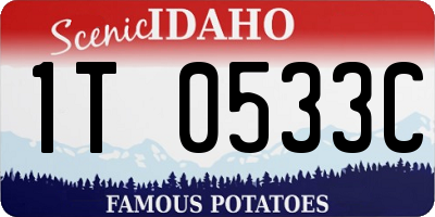 ID license plate 1T0533C