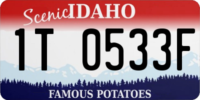 ID license plate 1T0533F