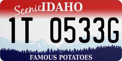 ID license plate 1T0533G