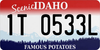 ID license plate 1T0533L