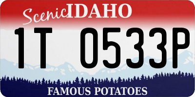 ID license plate 1T0533P