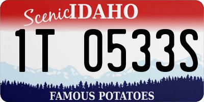 ID license plate 1T0533S