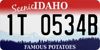 ID license plate 1T0534B
