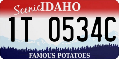 ID license plate 1T0534C