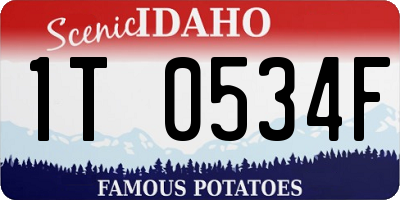 ID license plate 1T0534F