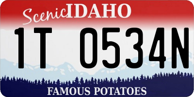 ID license plate 1T0534N