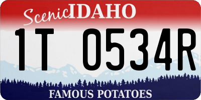 ID license plate 1T0534R