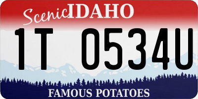ID license plate 1T0534U