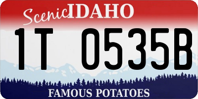 ID license plate 1T0535B