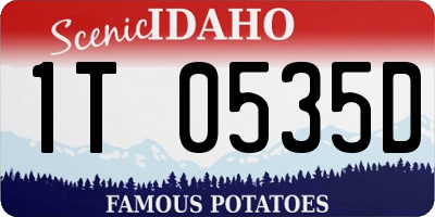 ID license plate 1T0535D