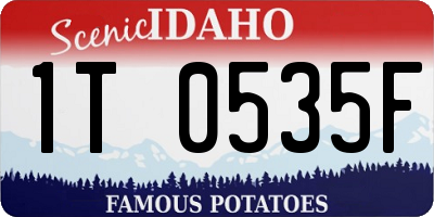 ID license plate 1T0535F