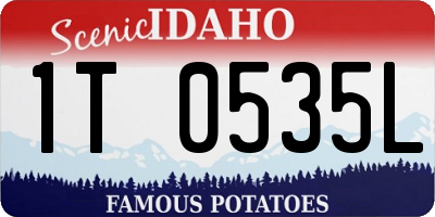 ID license plate 1T0535L