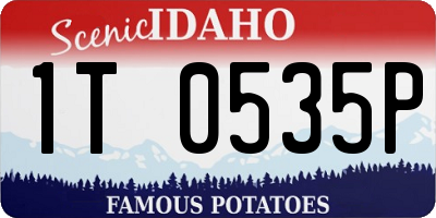 ID license plate 1T0535P