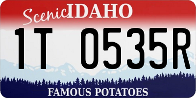 ID license plate 1T0535R