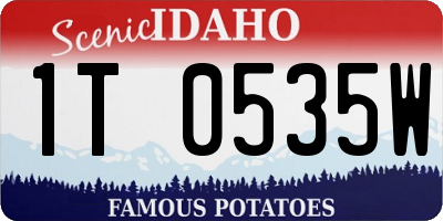 ID license plate 1T0535W