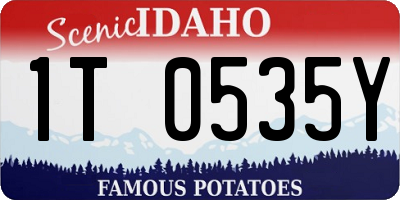 ID license plate 1T0535Y