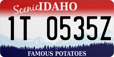 ID license plate 1T0535Z