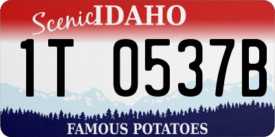 ID license plate 1T0537B