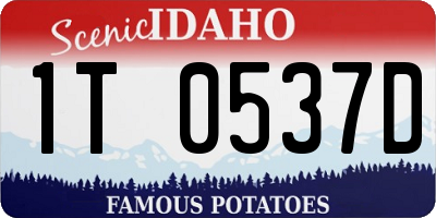 ID license plate 1T0537D