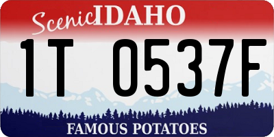 ID license plate 1T0537F