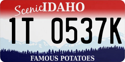 ID license plate 1T0537K