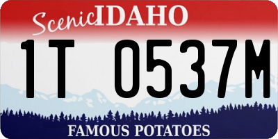 ID license plate 1T0537M