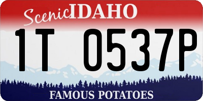 ID license plate 1T0537P