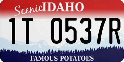 ID license plate 1T0537R