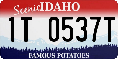 ID license plate 1T0537T