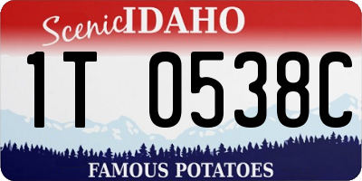 ID license plate 1T0538C