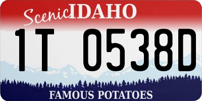 ID license plate 1T0538D