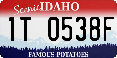 ID license plate 1T0538F