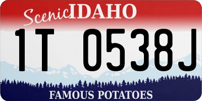 ID license plate 1T0538J