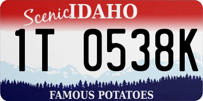 ID license plate 1T0538K