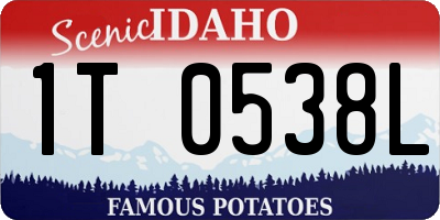 ID license plate 1T0538L