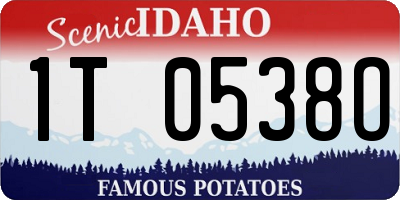 ID license plate 1T0538O