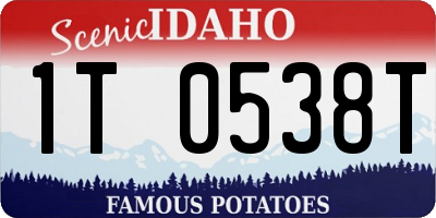 ID license plate 1T0538T