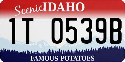 ID license plate 1T0539B