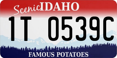ID license plate 1T0539C