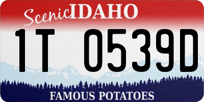 ID license plate 1T0539D