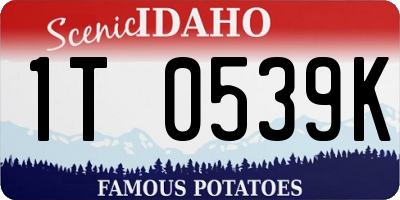 ID license plate 1T0539K