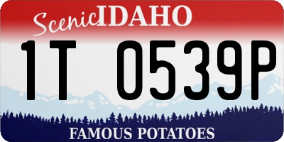 ID license plate 1T0539P