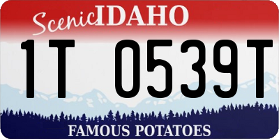 ID license plate 1T0539T