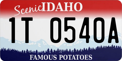 ID license plate 1T0540A