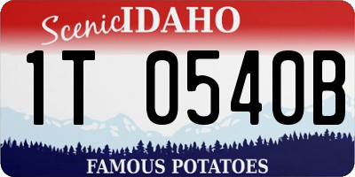 ID license plate 1T0540B