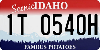 ID license plate 1T0540H